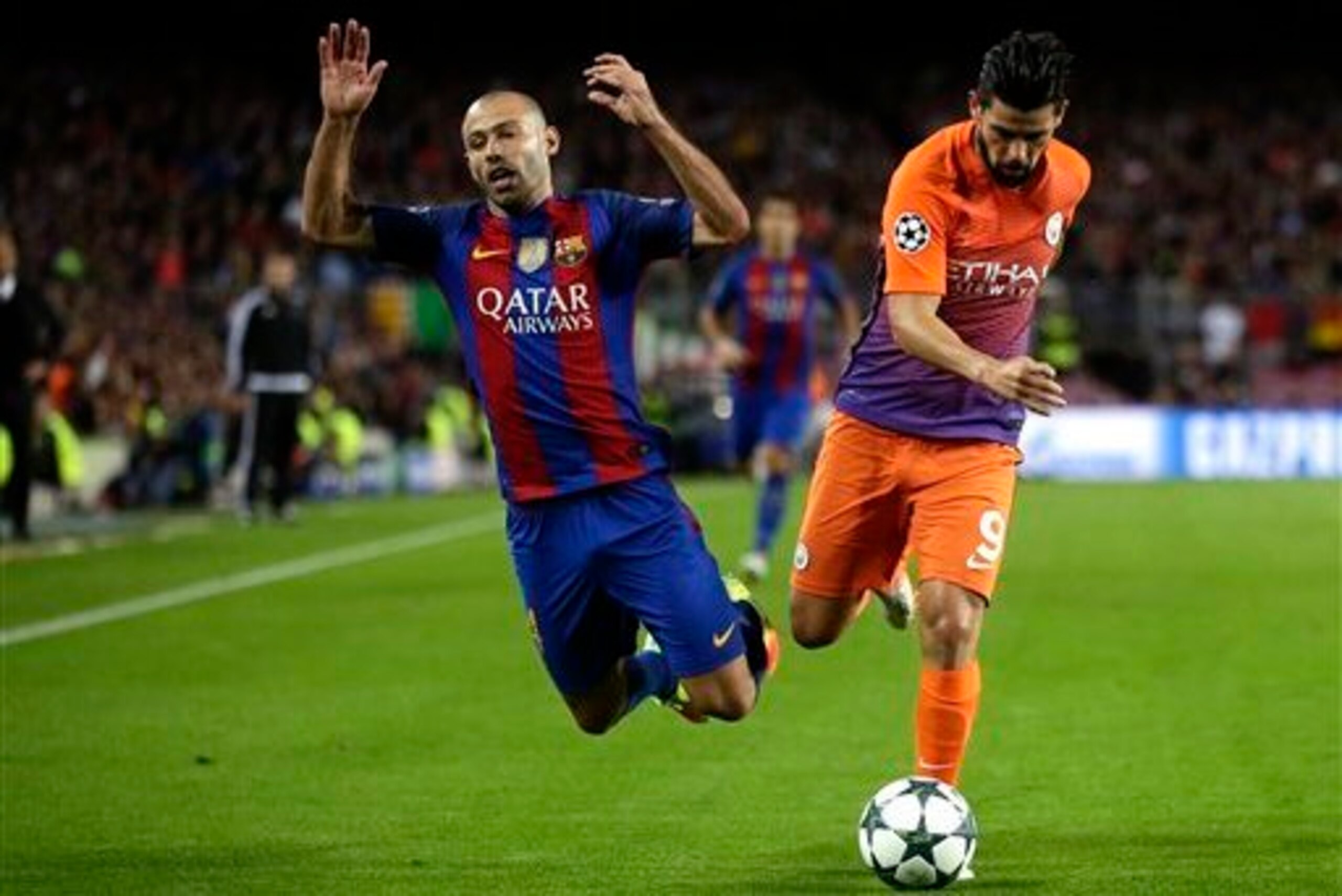 Mascherano played at right-back against City.