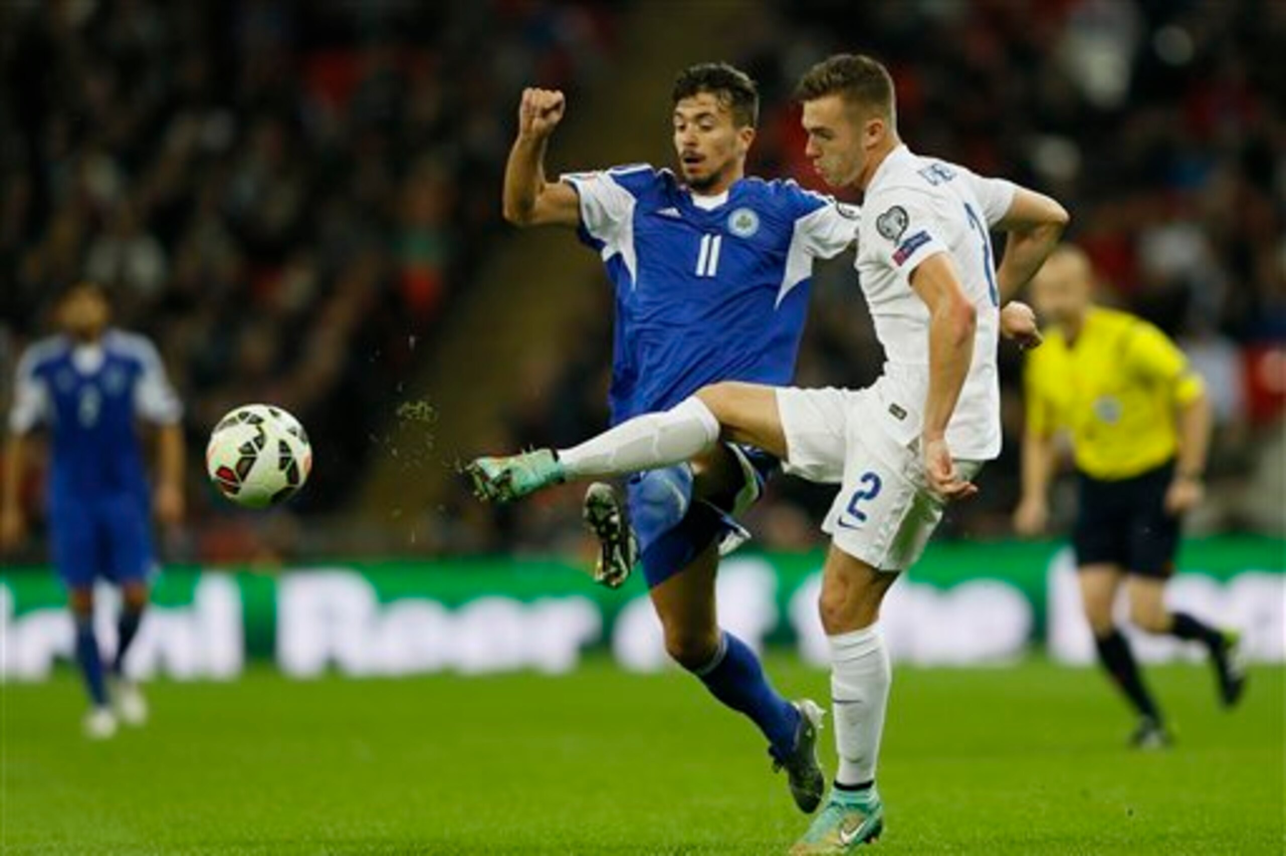 Calum Chambers on international duty.