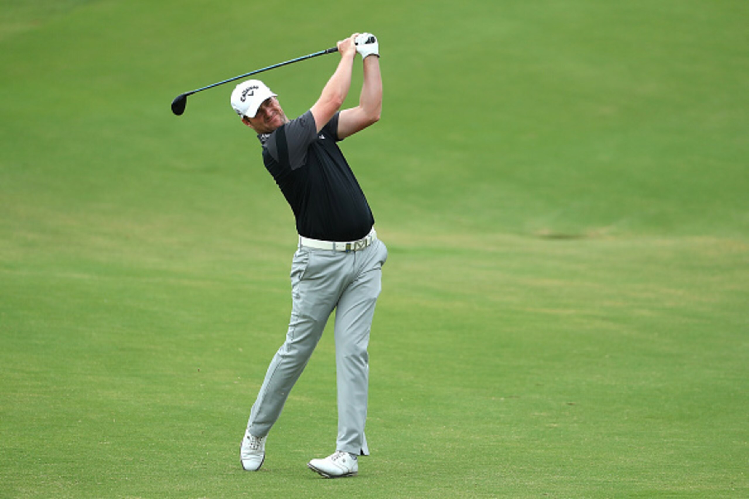 VILAMOURA, PORTUGAL - OCTOBER 21: Marc Warren of Scotland hits his 2nd shot on the 5th hole during day two of the Portugal Masters at Victoria Clube de Golfe on October 21, 2016 in Vilamoura, Portugal. (Photo by Richard Heathcote/Getty Images) VILAMOURA, PORTUGAL - OCTOBER 21: Marc Warren of Scotland hits his 2nd shot on the 5th hole during day two of the Portugal Masters at Victoria Clube de Golfe on October 21, 2016 in Vilamoura, Portugal. (Photo by Richard Heathcote/Getty Images)