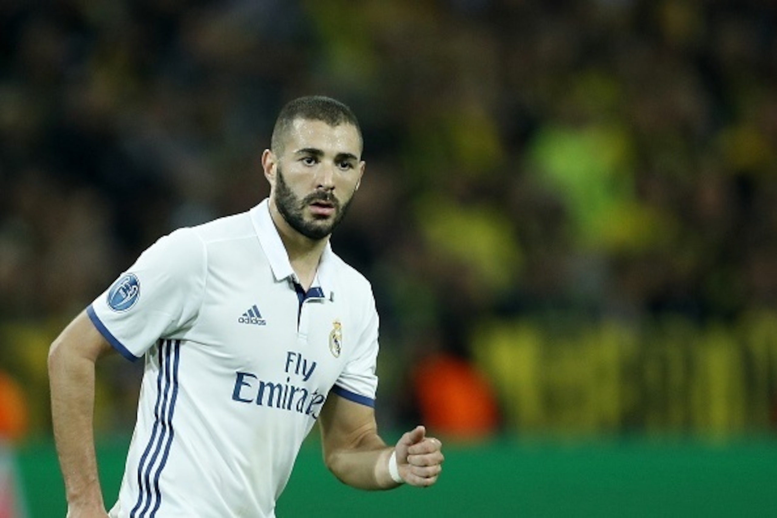 Karim Benzema of Real Madridduring the UEFA Champions League group F match between Borussia Dortmund and Real Madrid on September 27, 2016 at the Signal Iduna Park stadium in Dortmund, Germany.(Photo by VI Images via Getty Images)