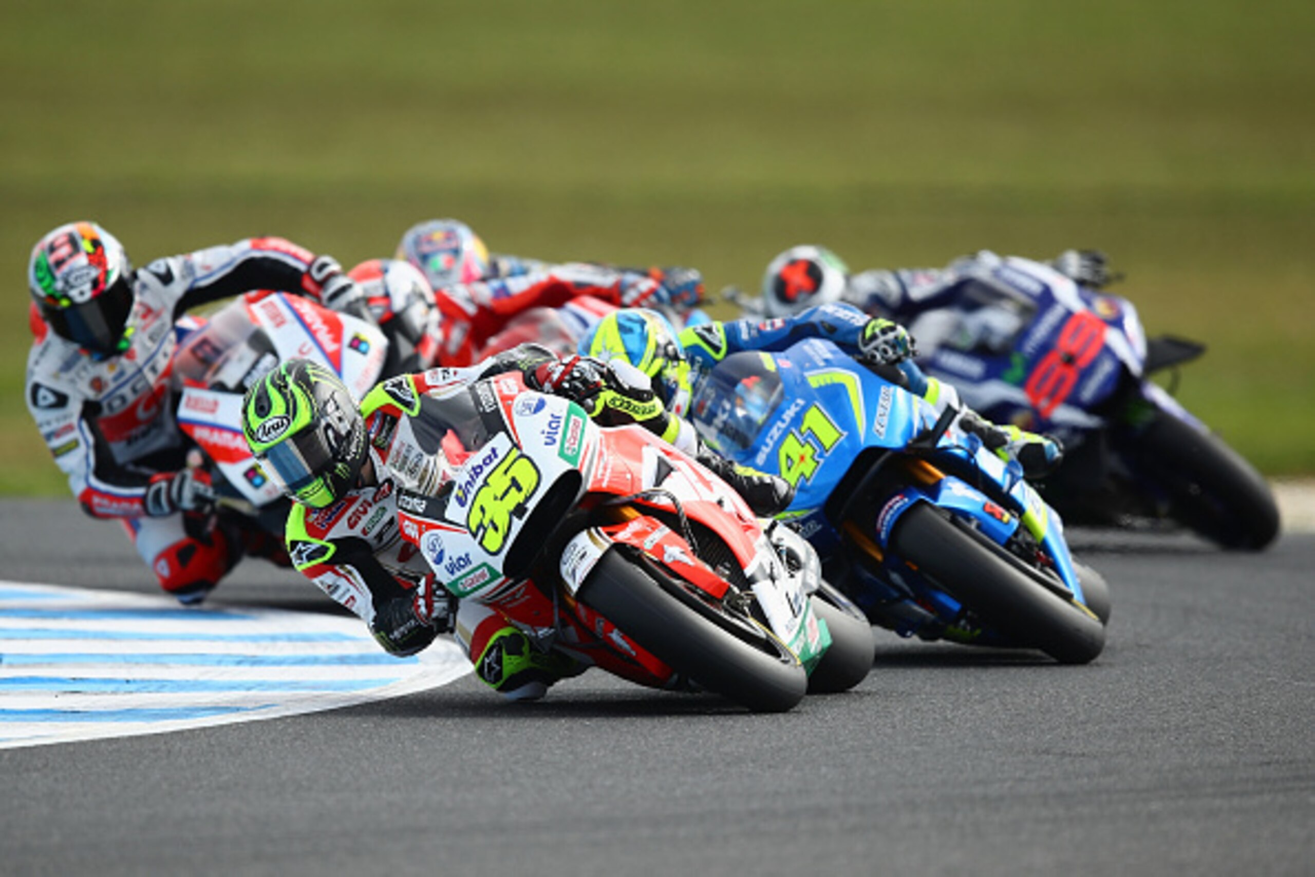 PHILLIP ISLAND, AUSTRALIA - OCTOBER 23:  Cal Crutchlow of Great Britain and LCR Honda rides during the 2016 MotoGP of Australia at Phillip Island Grand Prix Circuit on October 23, 2016 in Phillip Island, Australia.  (Photo by Cameron Spencer/Getty Images)