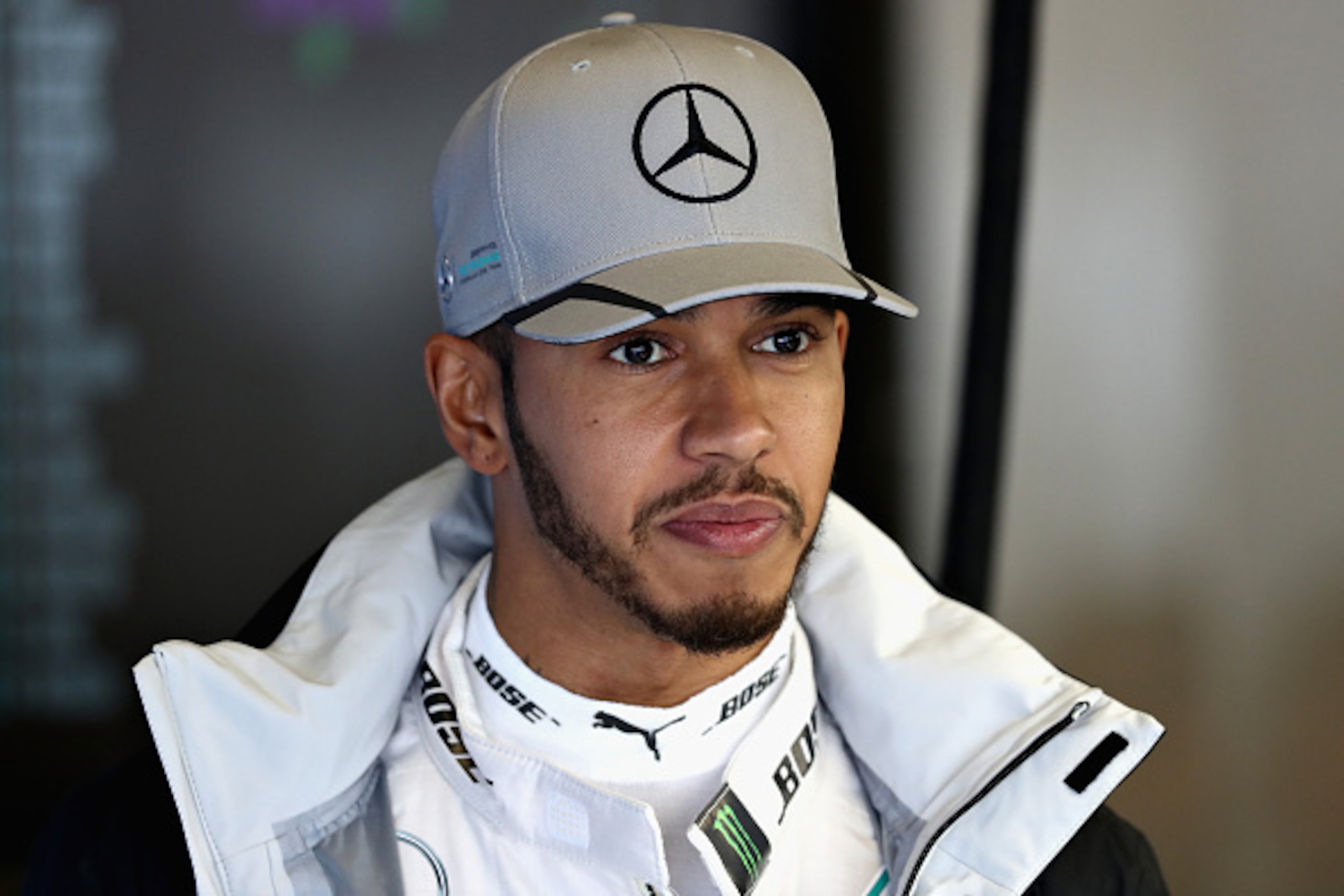 AUSTIN, TX - OCTOBER 22:  Lewis Hamilton of Great Britain and Mercedes GP in the garage during final practice for the United States Formula One Grand Prix at Circuit of The Americas on October 22, 2016 in Austin, United States.  (Photo by Lars Baron/Getty