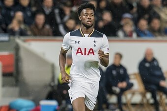 Joshua Onomah of Tottenham Hotspur FCduring the Champions League group E match between Bayer Leverkusen and Tottenham Hotspur on October 18, 2016 at the Bay Arena in Leverkusen, Germany(Photo by VI Images via Getty Images)
