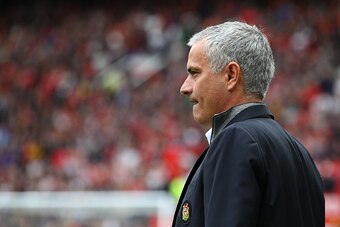 MANCHESTER, ENGLAND - SEPTEMBER 24:  Jose Mourinho, Manager of Manchester United looks on during the Premier League match between Manchester United and Leicester City at Old Trafford on September 24, 2016 in Manchester, England.  (Photo by Clive Brunskill