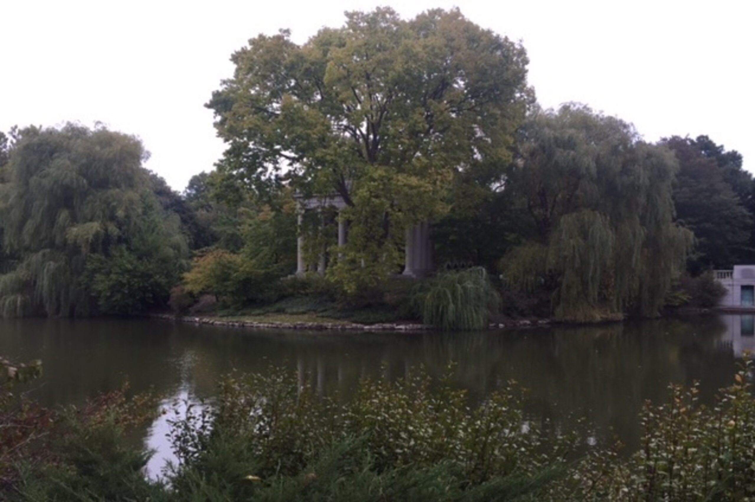 Lake Willowmere, which is just beyond Banks' grave at Graceland Cemetery.
