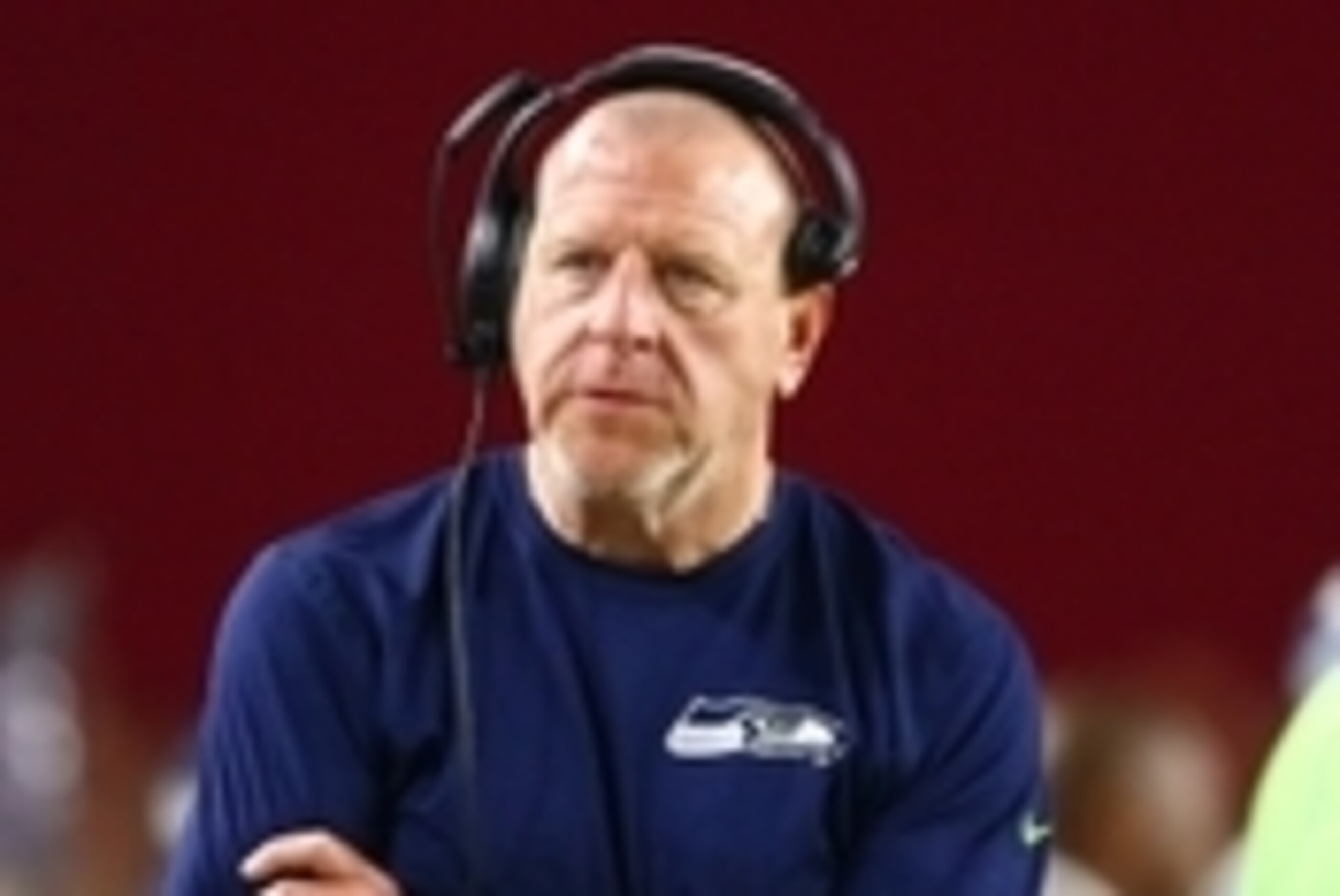 Jan 3, 2016; Glendale, AZ, USA; Seattle Seahawks offensive line coach Tom Cable against the Arizona Cardinals at University of Phoenix Stadium. Mandatory Credit: Mark J. Rebilas-USA TODAY Sports