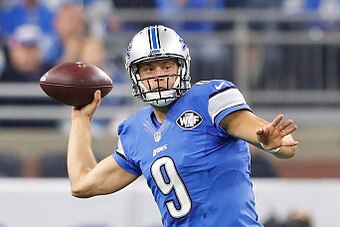 DETROIT, MI - OCTOBER 23: Matthew Stafford #9 of the Detroit Lions drops back to pass during the third quarter of the game against the Washington Redskins at Ford Field on October 23, 2016 in Detroit, Michigan. Detroit defeated Washington 20-17. (Photo by