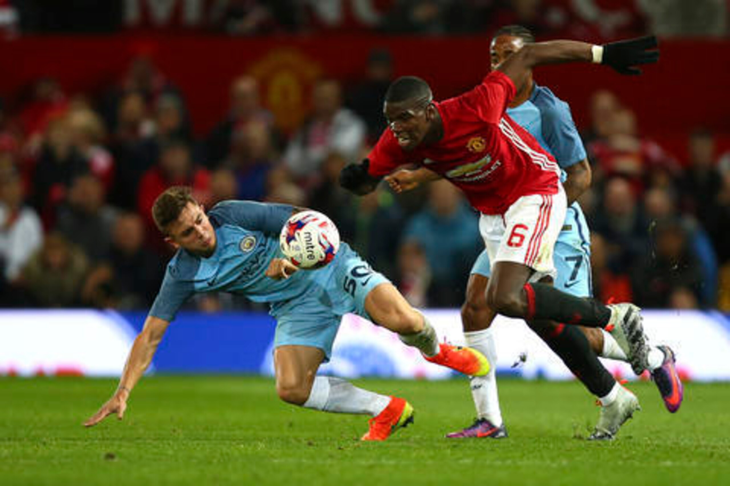 Pogba evades a challenge.