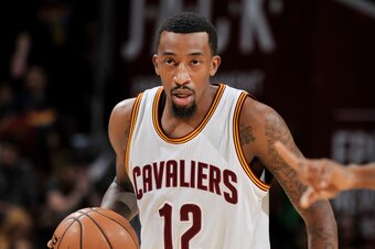 CLEVELAND, OH - OCTOBER 13:  Jordan McRae #12 of the Cleveland Cavaliers handles the ball during a preseason game against the Toronto Raptors on October 13, 2016 at Quicken Loans Arena in Cleveland, Ohio. NOTE TO USER: User expressly acknowledges and agre