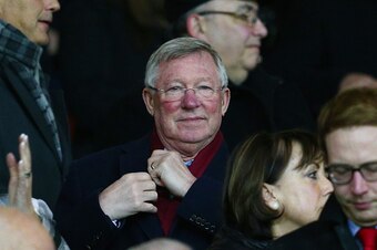 MANCHESTER, ENGLAND - FEBRUARY 02: Sir Alex Ferguson is seen on the stand prior to the Barclays Premier League match between Manchester United and Stoke City at Old Trafford on February 2, 2016 in Manchester, England.  (Photo by Clive Mason/Getty Images)