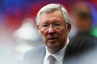 LONDON, ENGLAND - MAY 21:  Sir Alex Ferguson looks on during The Emirates FA Cup Final match between Manchester United and Crystal Palace at Wembley Stadium on May 21, 2016 in London, England.  (Photo by Paul Gilham/Getty Images)