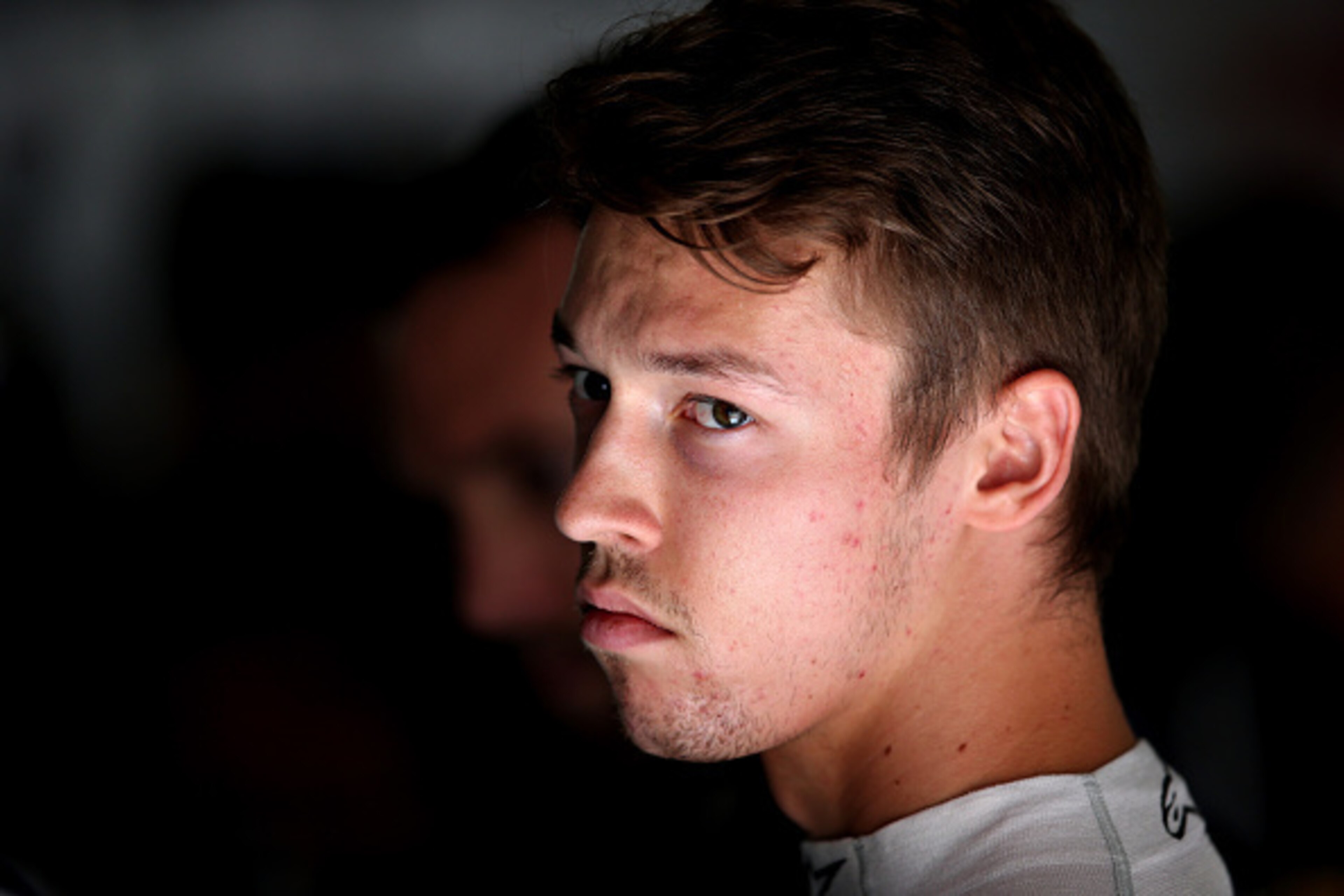SPIELBERG, AUSTRIA - JULY 02: Daniil Kvyat of Russia and Scuderia Toro Rosso in the garage  during final practice for the Formula One Grand Prix of Austria at Red Bull Ring on July 2, 2016 in Spielberg, Austria.  (Photo by Charles Coates/Getty Images)