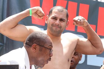 BIRMINGHAM, AL - JUNE 12:  Eric Molina weighs-in for his upcoming WBC Heavyweight Title fight against WBC Heavyweight Champion Deontay Wilder, on June 12, 2015 in Birmingham, Alabama.  (Photo by David A. Smith/Getty Images)