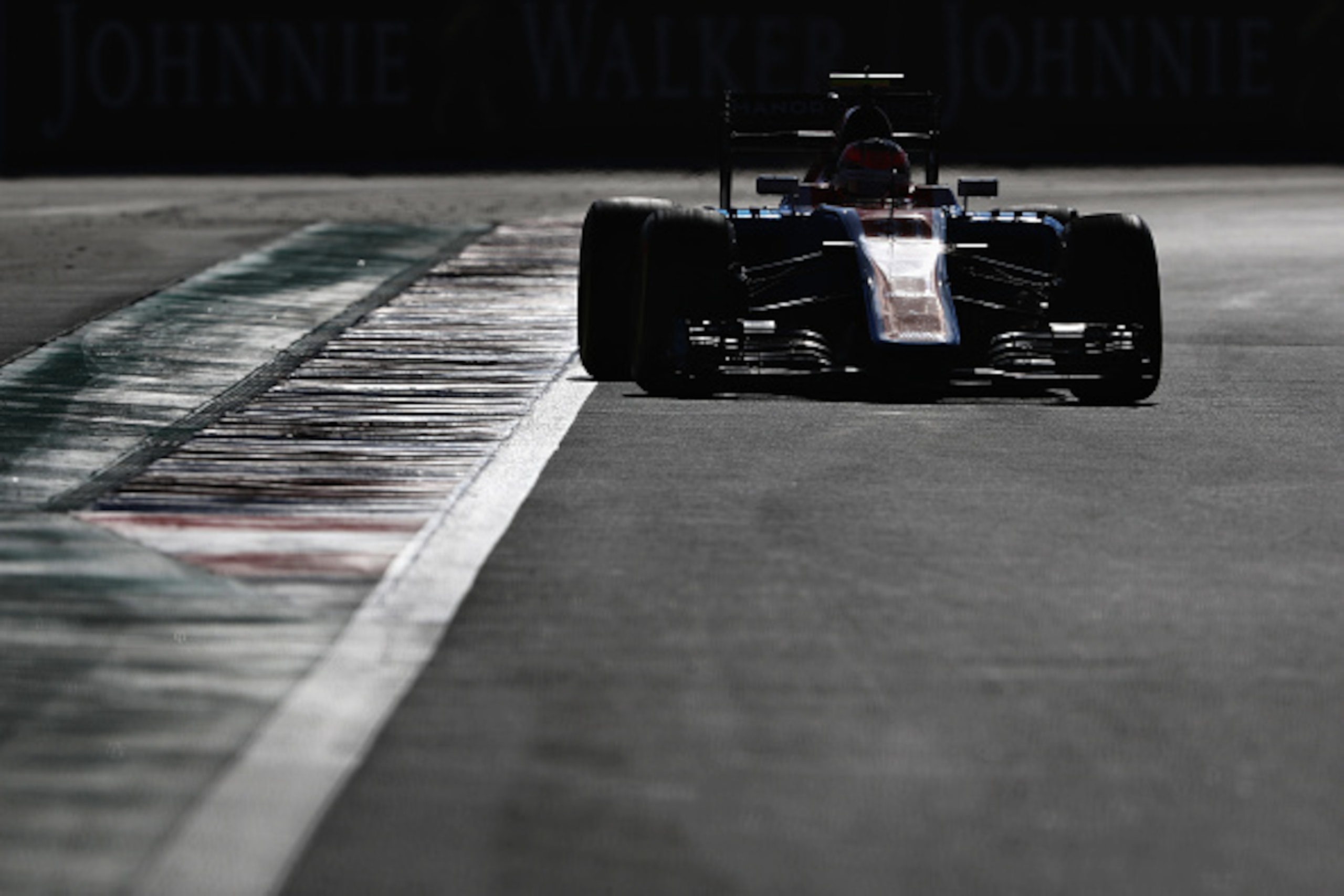 MEXICO CITY, MEXICO - OCTOBER 29:  Esteban Ocon of France driving the (31) Manor Racing MRT-Mercedes MRT05 Mercedes PU106C Hybrid turbo on track during final practice for the Formula One Grand Prix of Mexico at Autodromo Hermanos Rodriguez on October 29, 