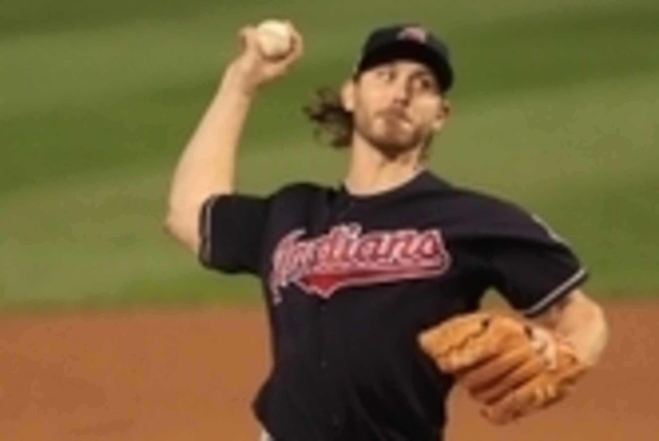 Oct 28, 2016; Chicago, IL, USA; Cleveland Indians starting pitcher Josh Tomlin (43) delivers a pitch during the first inning in game three of the 2016 World Series against the Chicago Cubs at Wrigley Field. Mandatory Credit: Tannen Maury/Pool Photo via US