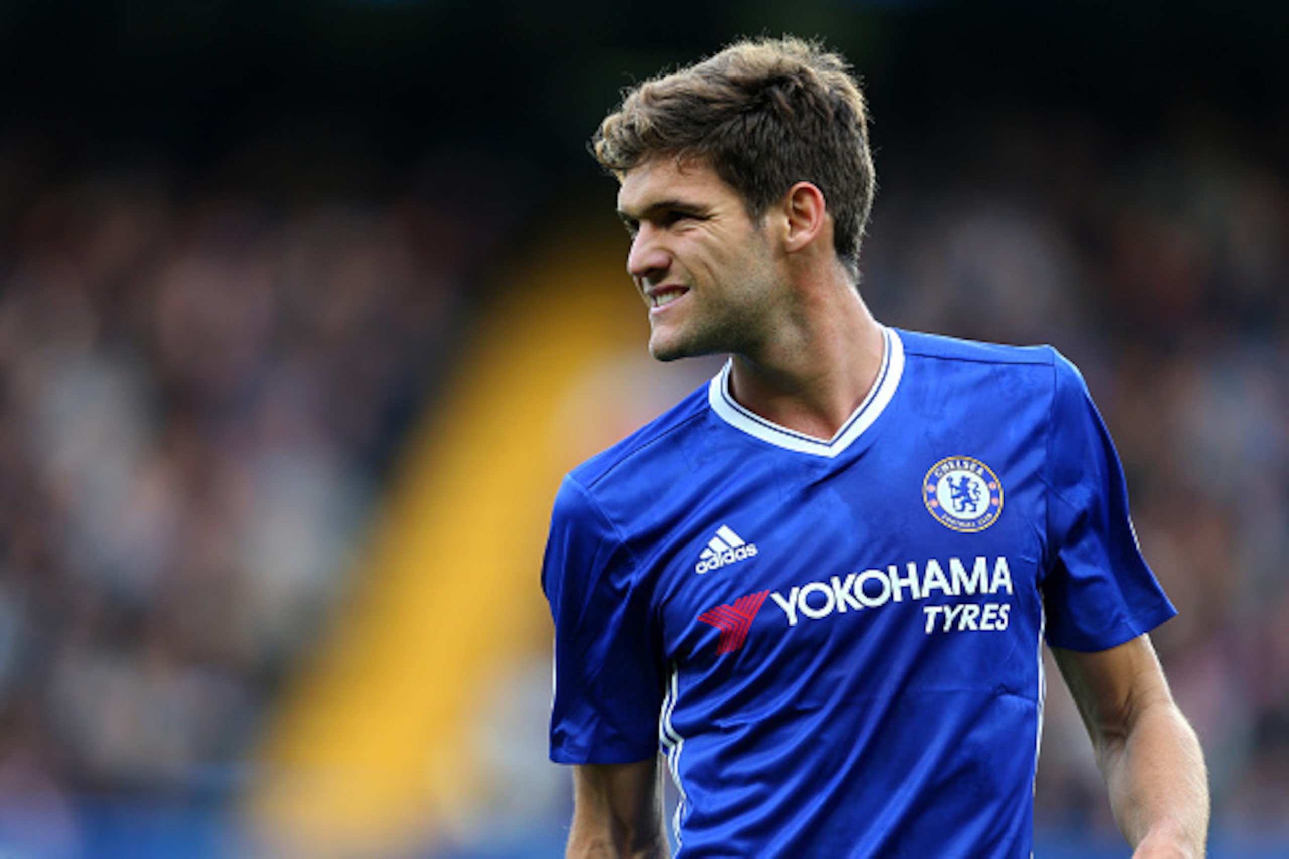 LONDON, ENGLAND - OCTOBER 23: Marcos Alonso of Chelsea during the Premier League match between Chelsea and Manchester United at Stamford Bridge on October 23, 2016 in London, England. (Photo by Catherine Ivill - AMA/Getty Images)
