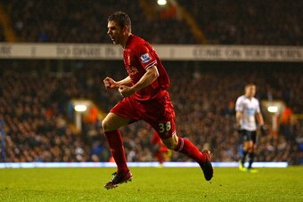 LONDON, ENGLAND - DECEMBER 15:  Jon Flanagan of Liverpool celebrates scoring their third goal during the Barclays Premier League match between Tottenham Hotspur and Liverpool at White Hart Lane on December 15, 2013 in London, England.  (Photo by Paul Gilh