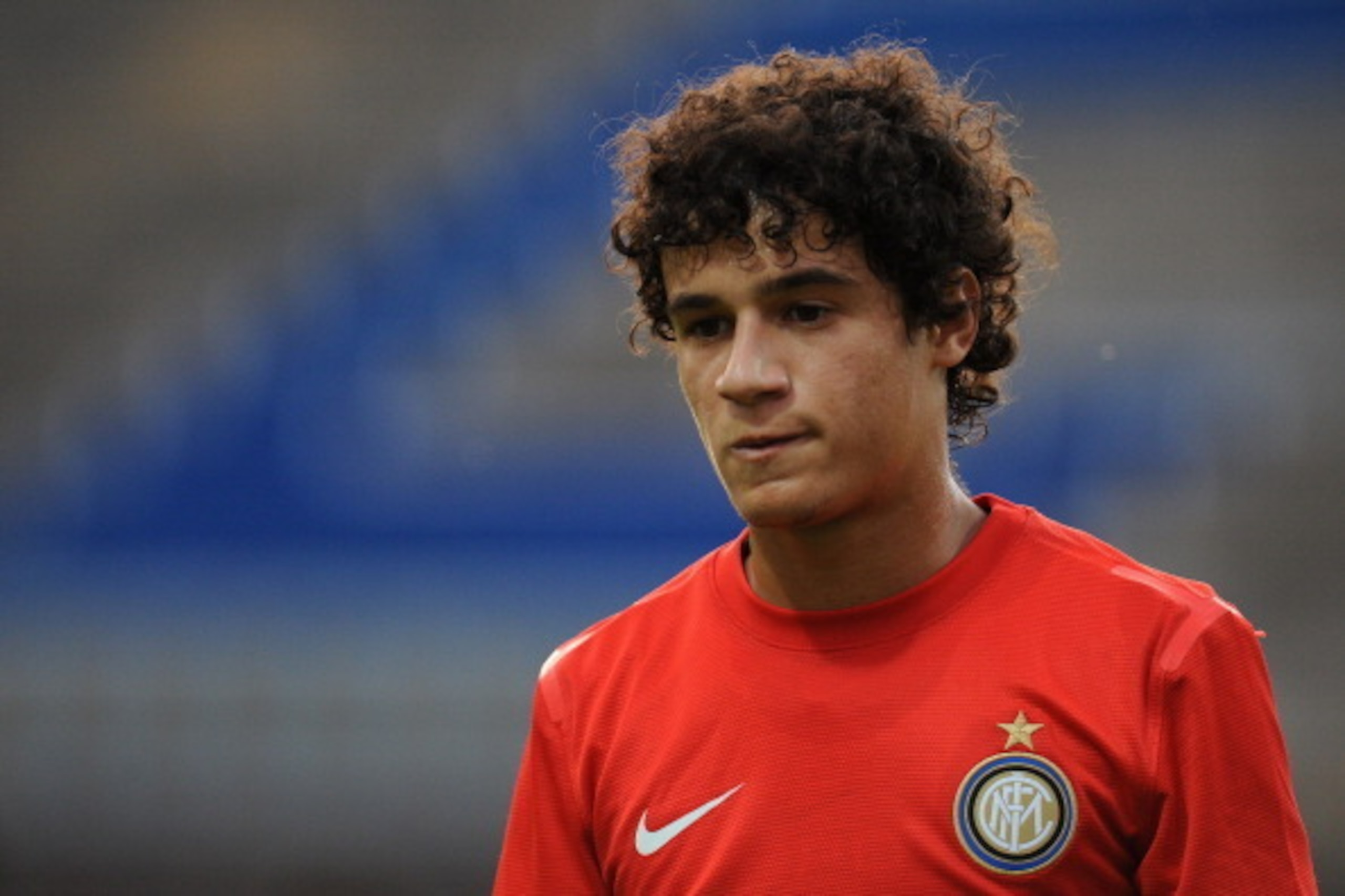 COMO, ITALY - JULY 24:  Correia Philippe Coutinho of FC Internazionale Milano looks on during the pre-Season training camp match between Calcio Como and FC Internazionale Milano at Stadio G. Sinigaglia on July 24, 2012 in Como, Italy.  (Photo by Valerio P