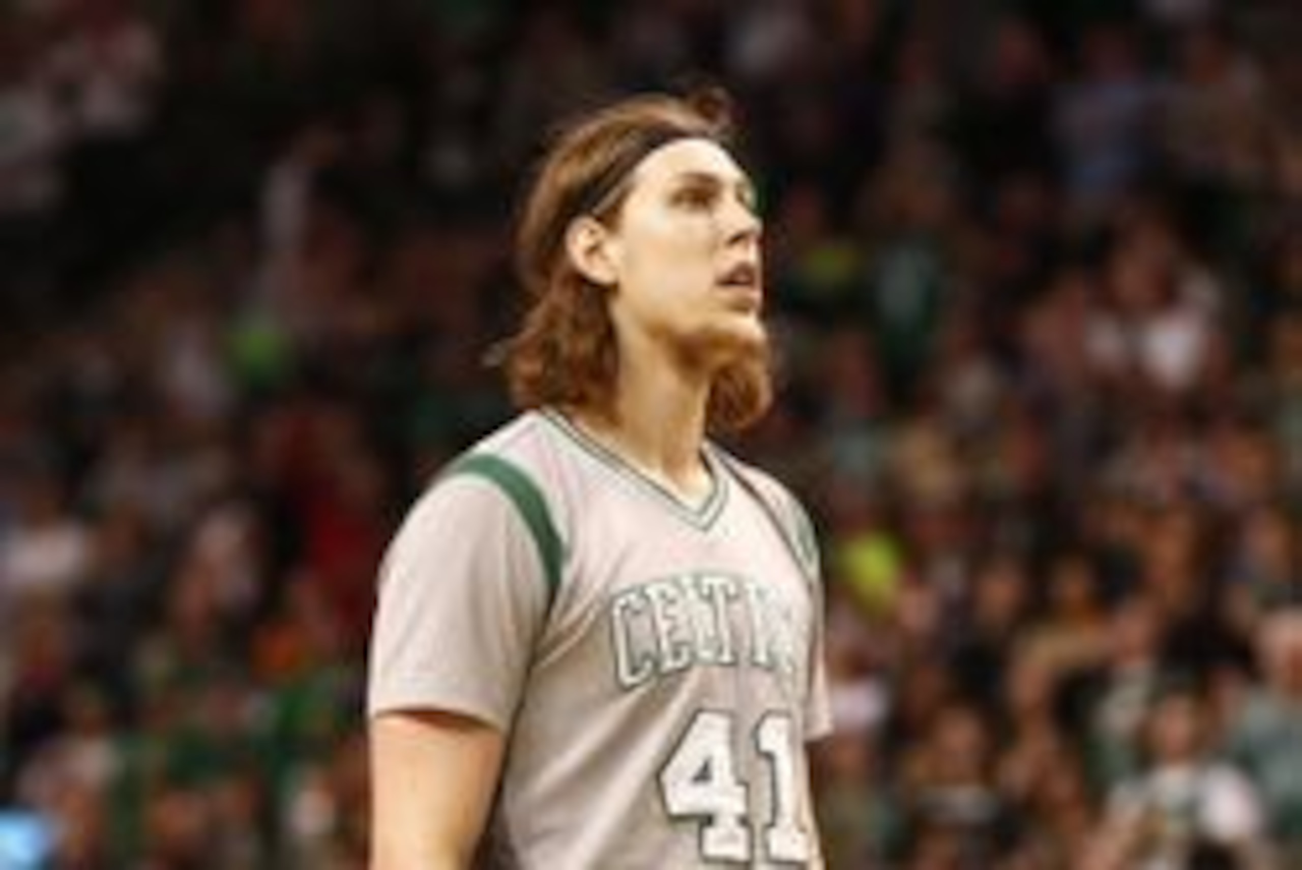 Apr 13, 2016; Boston, MA, USA; Boston Celtics center Kelly Olynyk (41) prepares to shoot free throws against the Miami Heat during the second half at TD Garden. Mandatory Credit: Mark L. Baer-USA TODAY Sports Apr 13, 2016; Boston, MA, USA; Boston Celtics center Kelly Olynyk (41) prepares to shoot free throws against the Miami Heat during the second half at TD Garden. Mandatory Credit: Mark L. Baer-USA TODAY Sports