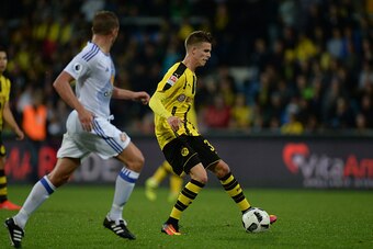 ALTACH, AUSTRIA - AUGUST 05:  Dzenis Burnic of Dortmund in action during the friendly match between AFC Sunderland v Borussia Dortmund at Cashpoint Arena on August 5, 2016 in Altach, Austria.  (Photo by Deniz Calagan/Getty Images)