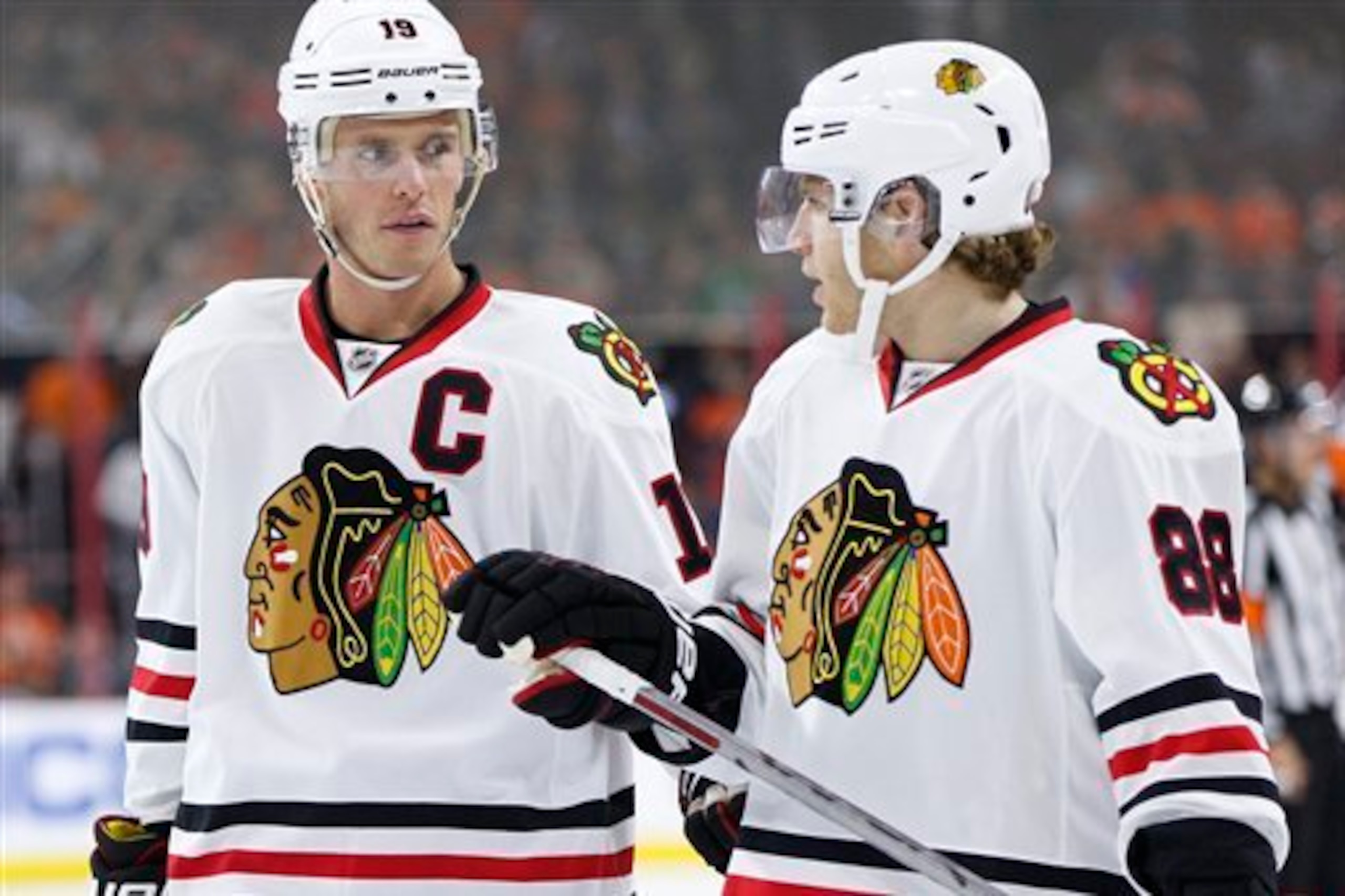 Jonathan Toews and Patrick Kane