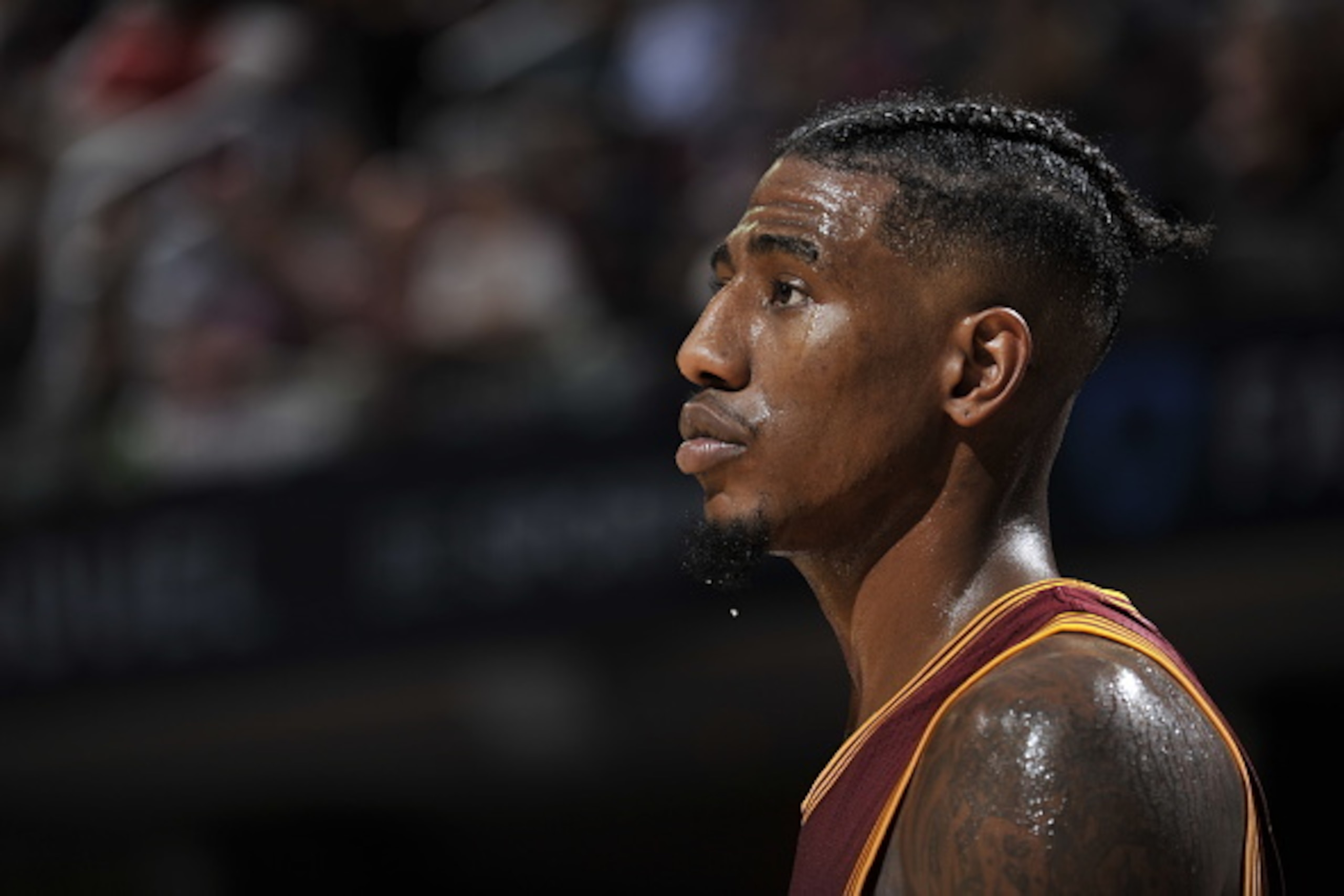 CLEVELAND, OH - NOVEMBER 1: Iman Shumpert #4 of the Cleveland Cavaliers is seen ;dtg against the Houston Rockets on November 1, 2016 at Quicken Loans Arena in Cleveland, Ohio.  NOTE TO USER: User expressly acknowledges and agrees that, by downloading and 