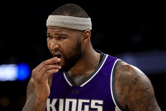 ORLANDO, FL - NOVEMBER 03:  DeMarcus Cousins #15 of the Sacramento Kings reacts to a foul during the game against the Orlando Magic at Amway Center on November 3, 2016 in Orlando, Florida.  NOTE TO USER: User expressly acknowledges and agrees that, by dow