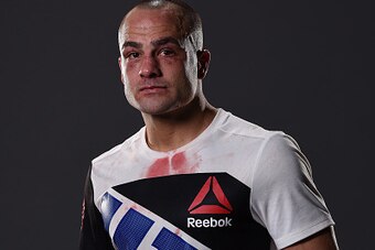 BOSTON, MA - JANUARY 17:  Eddie Alvarez poses for a portrait backstage after his victory over Anthony Pettis during the UFC Fight Night event inside TD Garden on January 17, 2016 in Boston, Massachusetts. (Photo by Mike Roach/Zuffa LLC/Zuffa LLC via Getty