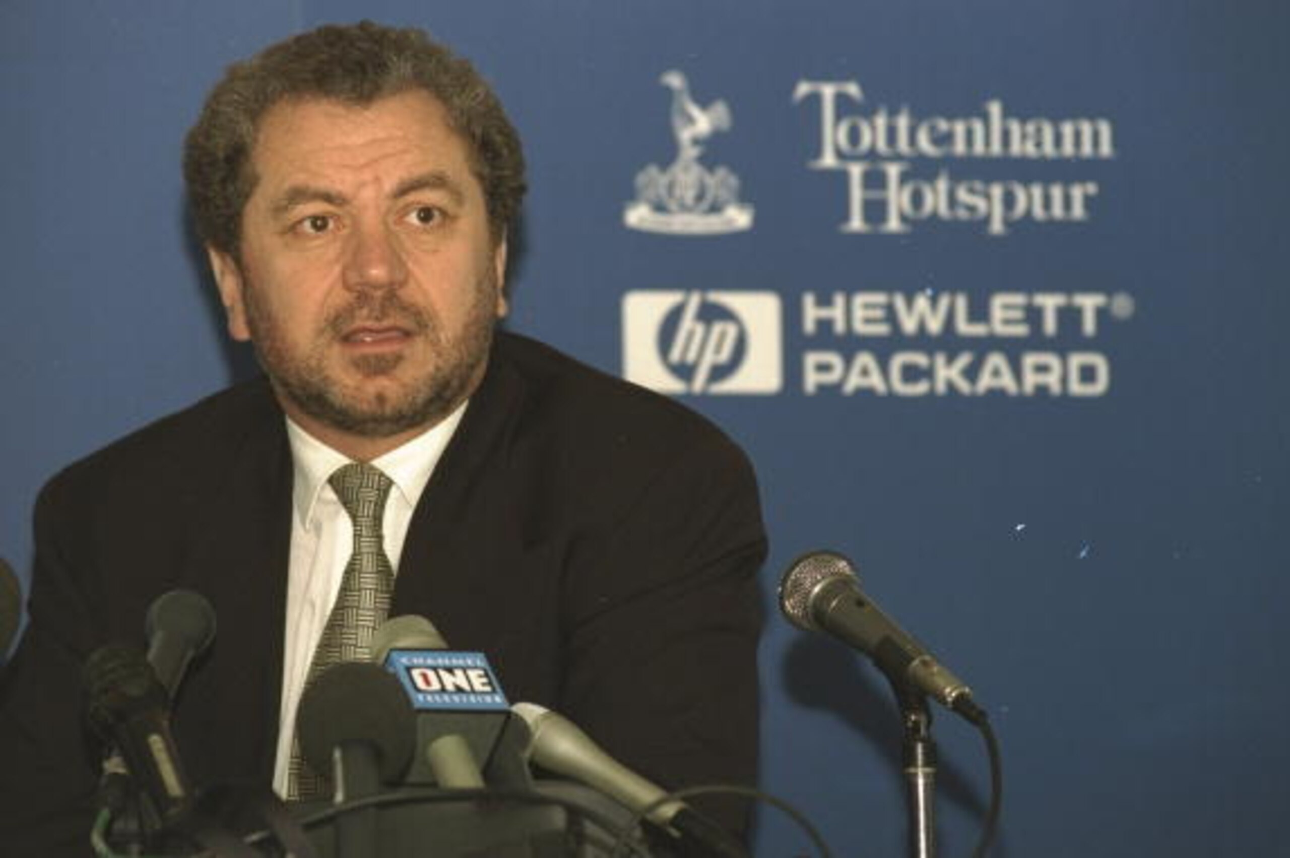 10 Mar 1995:  Portrait of Alan Sugar chairman of Tottenham Hotspur FC taken during a press conference in London, England. \ Mandatory Credit: Graham Chadwick /Allsport