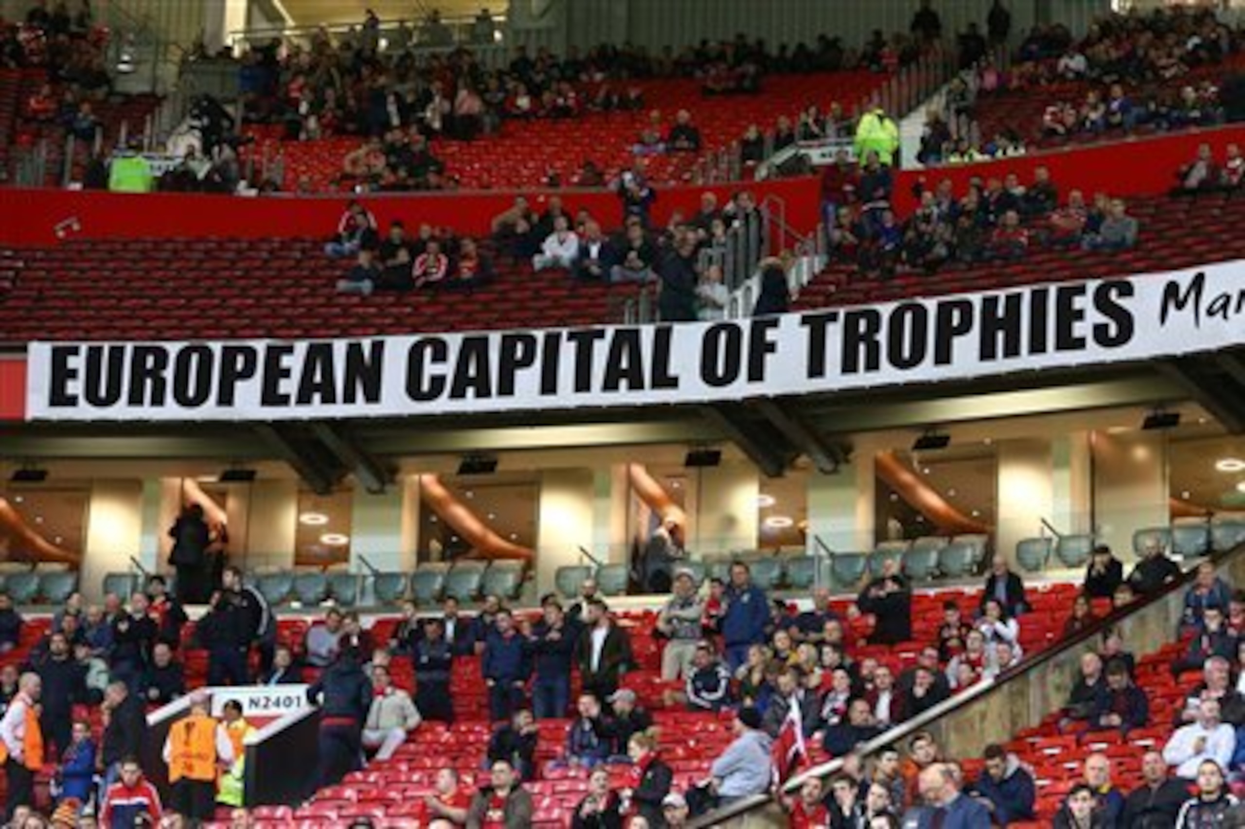 The ground filling up before a game.