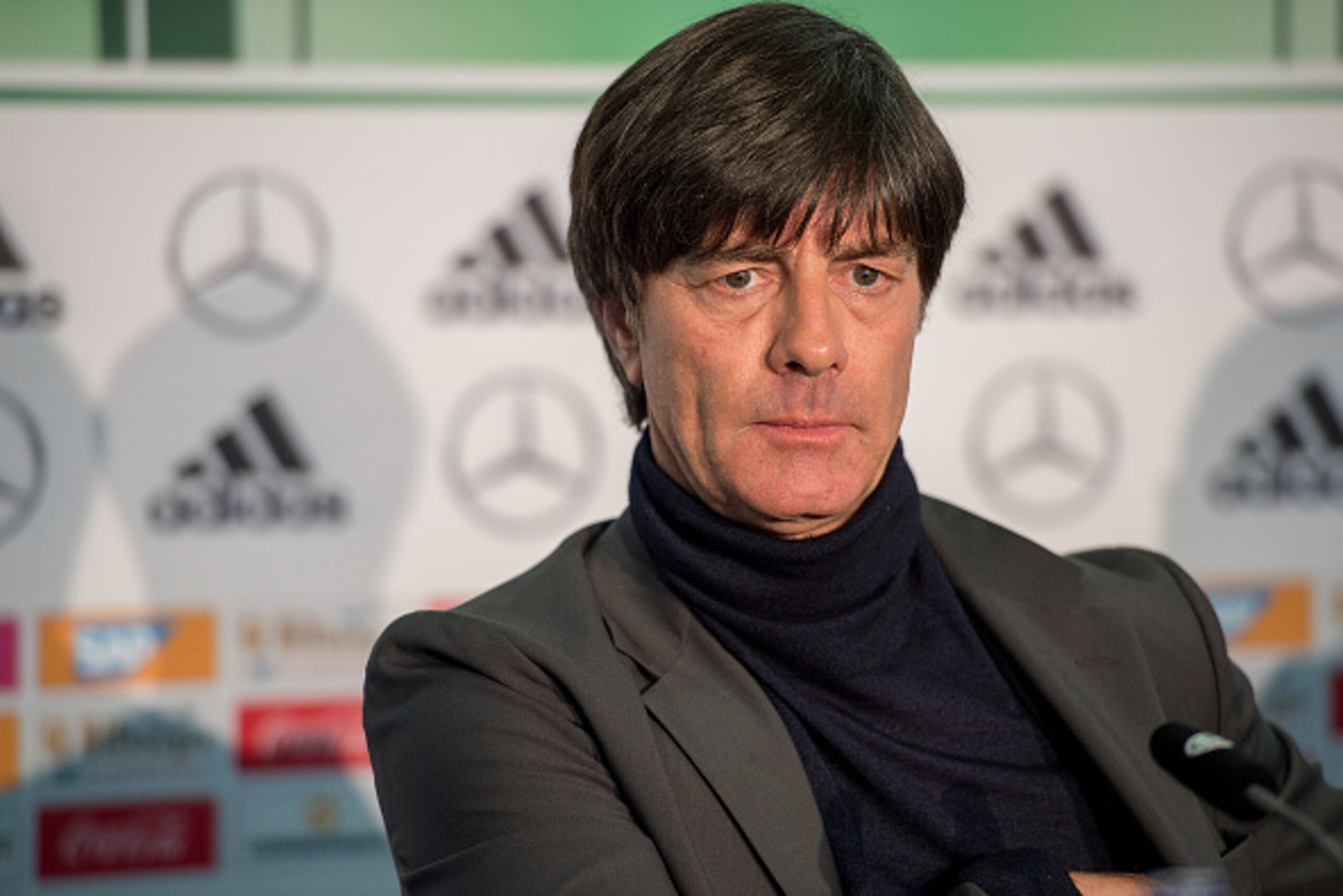FRANKFURT AM MAIN, GERMANY - OCTOBER 31: Head coach of the German national soccer team Joachim Low at the DFB headquarters during the DFB press conference on October 31, 2016 in Frankfurt am Main, Germany.  (Photo by Oliver Kremer at Pixolli Studios/Getty