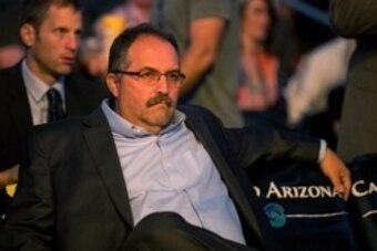 Nov 9, 2016; Phoenix, AZ, USA; Detroit Pistons head coach Stan Van Gundy prior to the game against the Phoenix Suns at Talking Stick Resort Arena. Mandatory Credit: Mark J. Rebilas-USA TODAY Sports