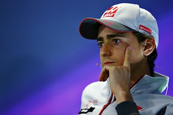 SOCHI, RUSSIA - APRIL 28: Esteban Gutierrez of Mexico and Haas F1 in the Drivers Press Conference during previews ahead of the Formula One Grand Prix of Russia at Sochi Autodrom on April 28, 2016 in Sochi, Russia.  (Photo by Dan Istitene/Getty Images)