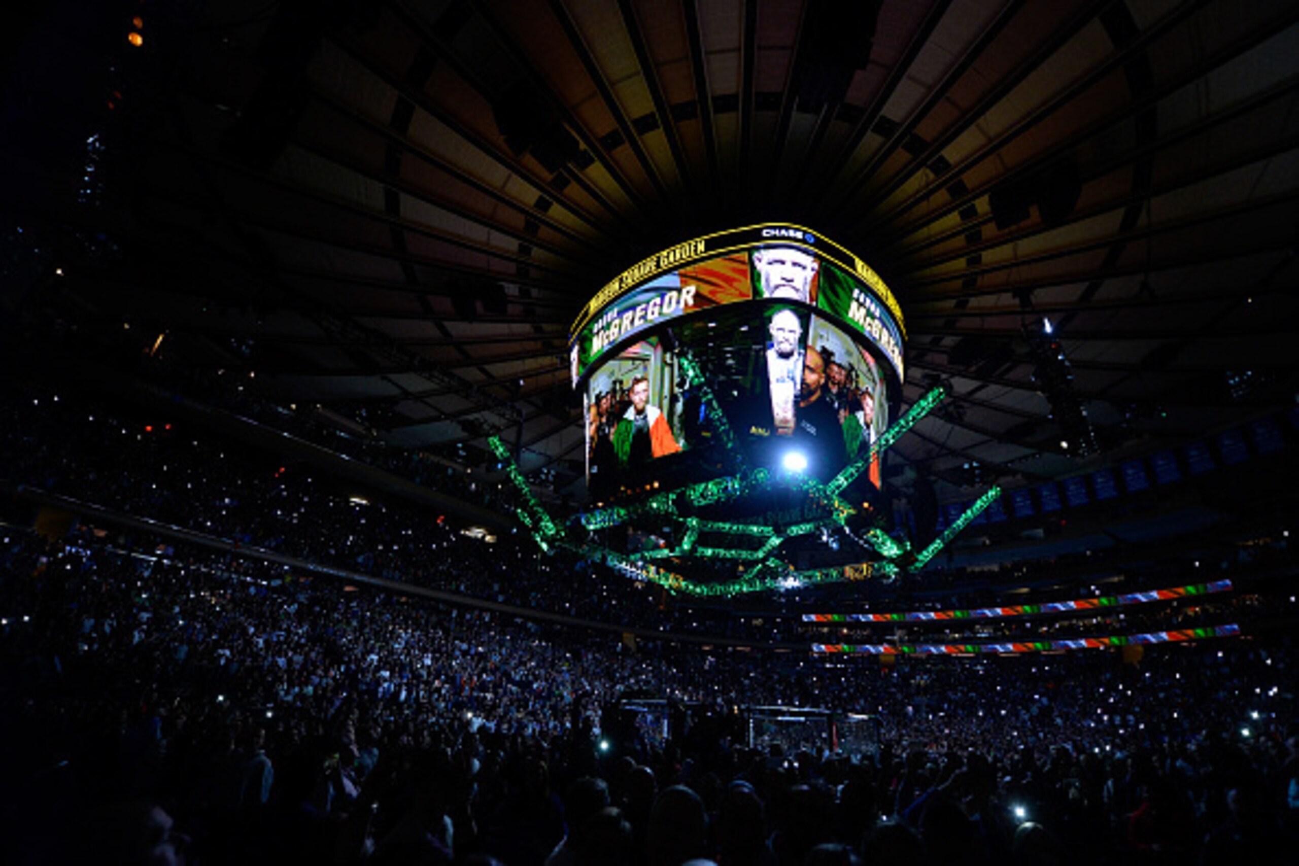 NEW YORK, NY - NOVEMBER 12: Conor McGregor of Ireland heads to the octagon for his fight against Eddie Alvarez of the United States in their lightweight championship bout during the UFC 205 event at Madison Square Garden on November 12, 2016 in New York NEW YORK, NY - NOVEMBER 12: Conor McGregor of Ireland heads to the octagon for his fight against Eddie Alvarez of the United States in their lightweight championship bout during the UFC 205 event at Madison Square Garden on November 12, 2016 in New York