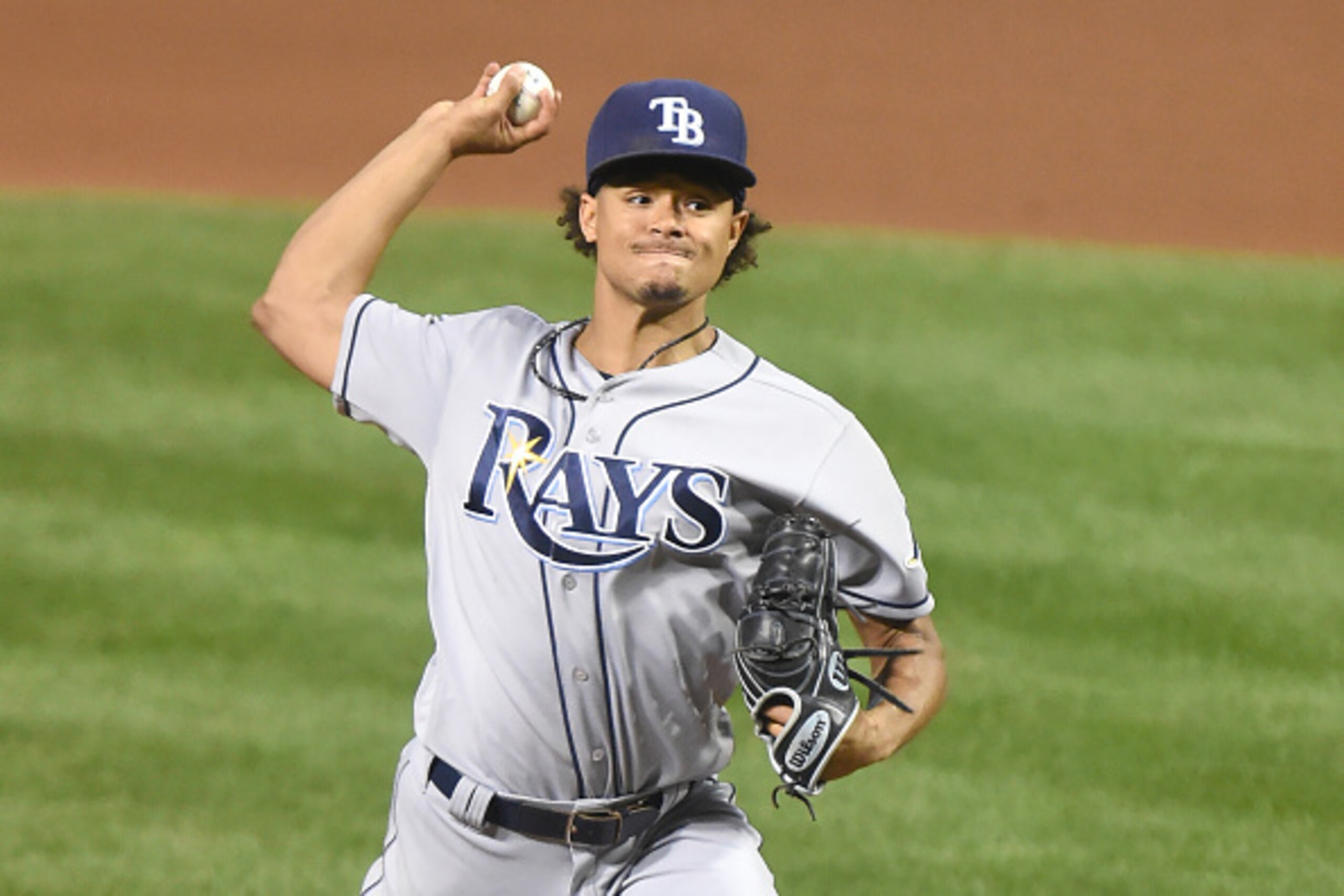 BALTIMORE, MD - SEPTEMBER 16:  Chris Archer #22 of the Tampa Bay Rays pitches during a baseball game against the against the Baltimore Orioles at Oriole Park at Camden Yards on September 16, 2016 in Baltimore, Maryland.  The Orioles won 5-4.  (Photo by Mi