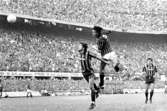 Collovati plays his part in an iconic derby goal.