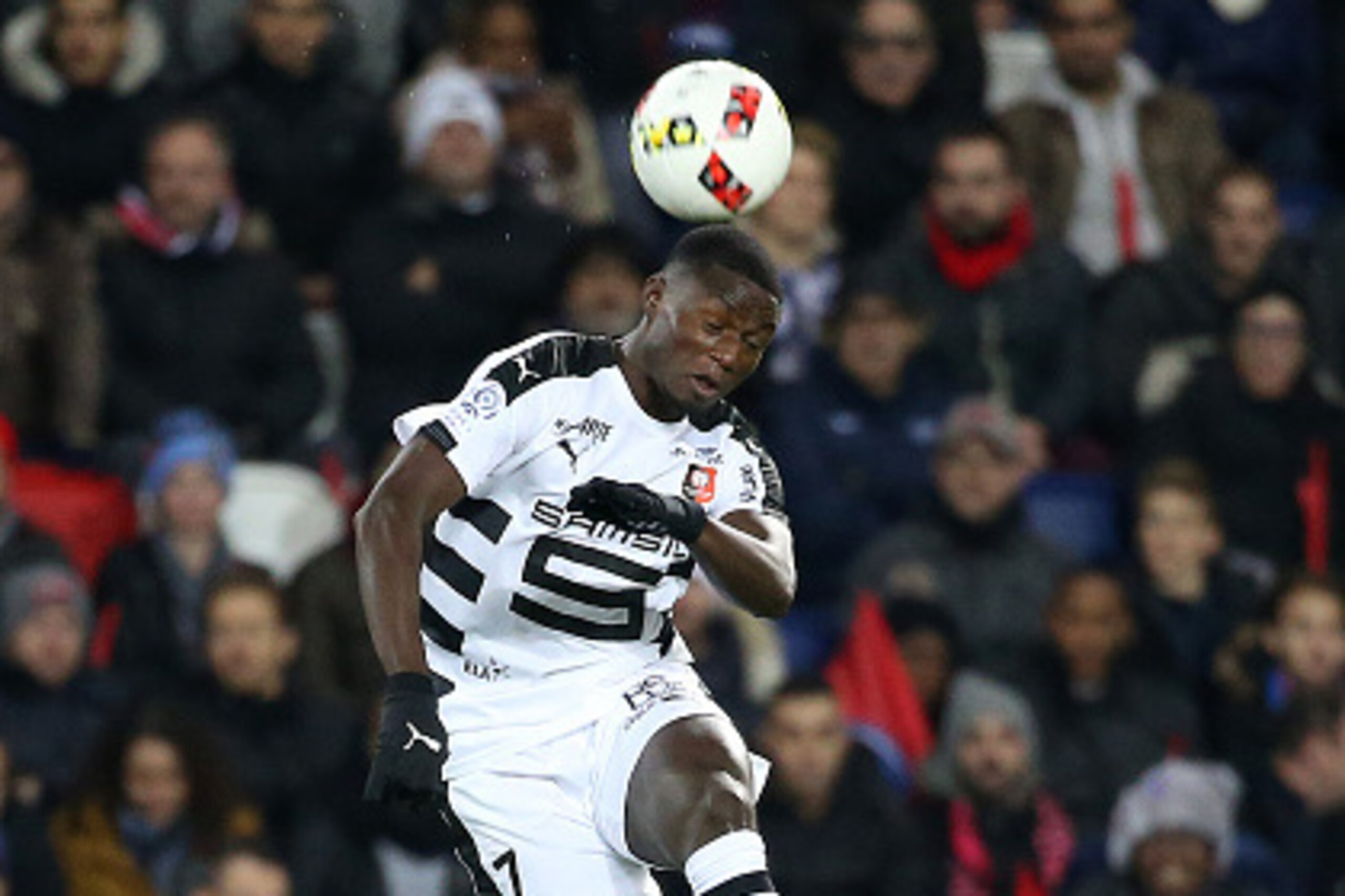 PARIS, FRANCE - NOVEMBER 6: Paul-Georges Ntep of Rennes in action during the French Ligue 1 match between Paris Saint-Germain (PSG) and Stade Rennais FC (Rennes) at Parc des Princes stadium on November 6, 2016 in Paris, France. (Photo by Jean Catuffe/Gett
