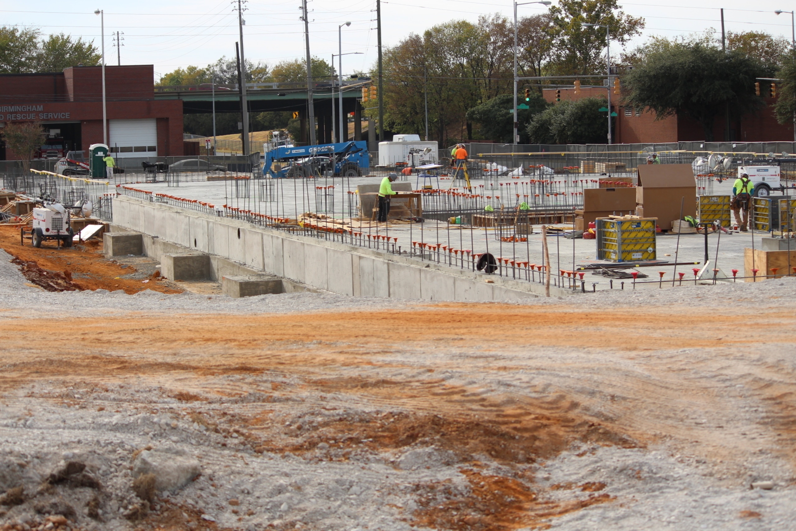 Construction work on the new UAB operations building. Construction work on the new UAB operations building.