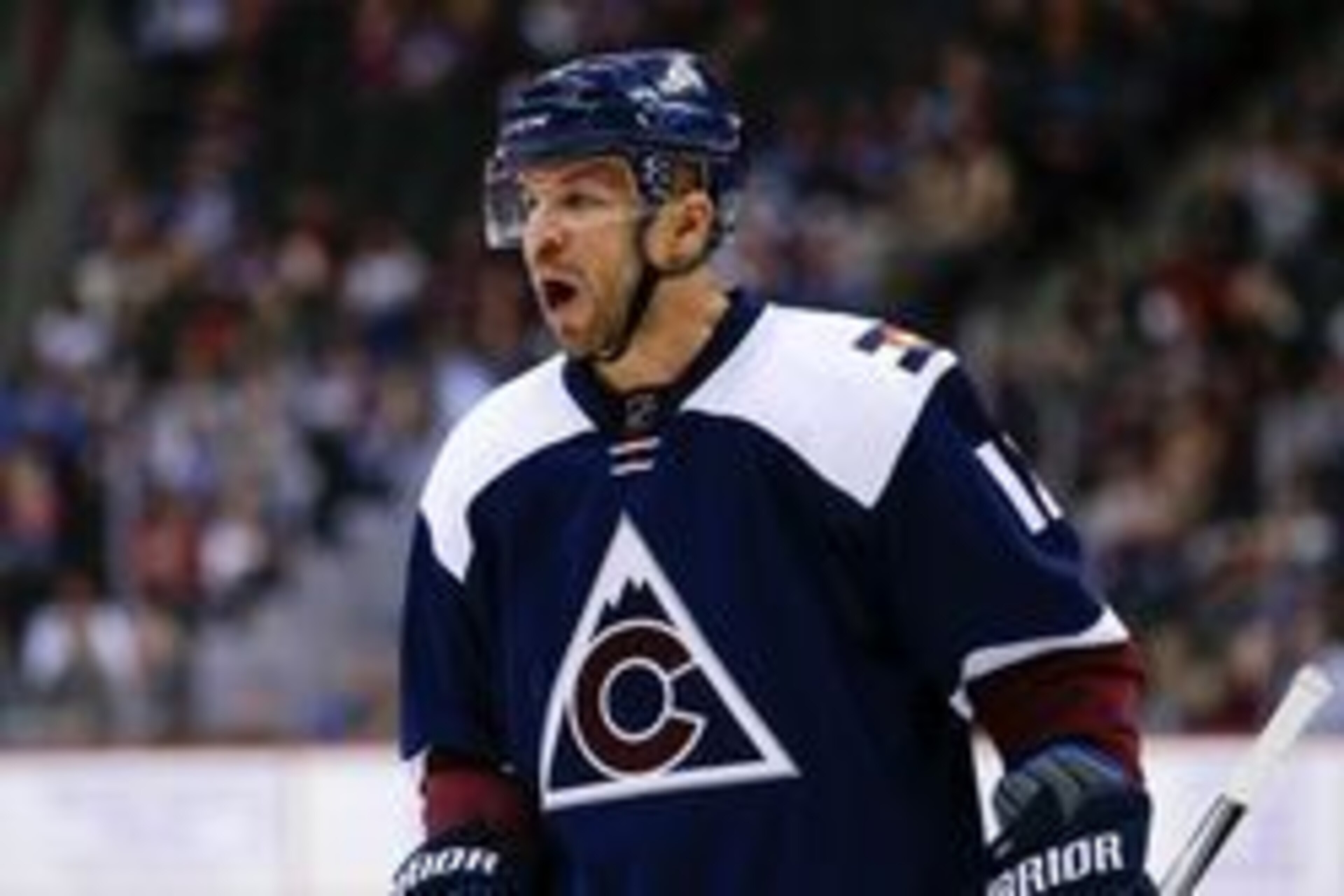Nov 5, 2016; Denver, CO, USA; Colorado Avalanche right wing Jarome Iginla (12) in the second period against the Minnesota Wild at the Pepsi Center. Mandatory Credit: Isaiah J. Downing-USA TODAY Sports
