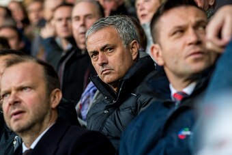 SWANSEA, WALES - November 06: Manager of Manchester United, Jose Mourinho looks on during the Premier League match between Swansea City and Manchester United at The Liberty Stadium on November 06, 2016 in Swansea, Wales. (photo by Athena Pictures/Getty Im
