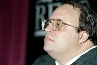 4 Dec 1993: Promoter Dan Duva looks on in Reno, Nevada.