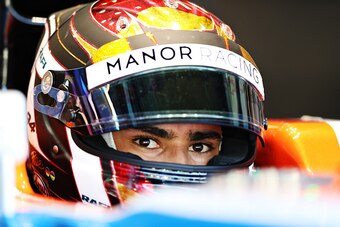 SPA, BELGIUM - AUGUST 26:  Pascal Wehrlein of Germany and Manor Racing sits in his car in the garage during practice for the Formula One Grand Prix of Belgium at Circuit de Spa-Francorchamps on August 26, 2016 in Spa, Belgium.  (Photo by Mark Thompson/Get