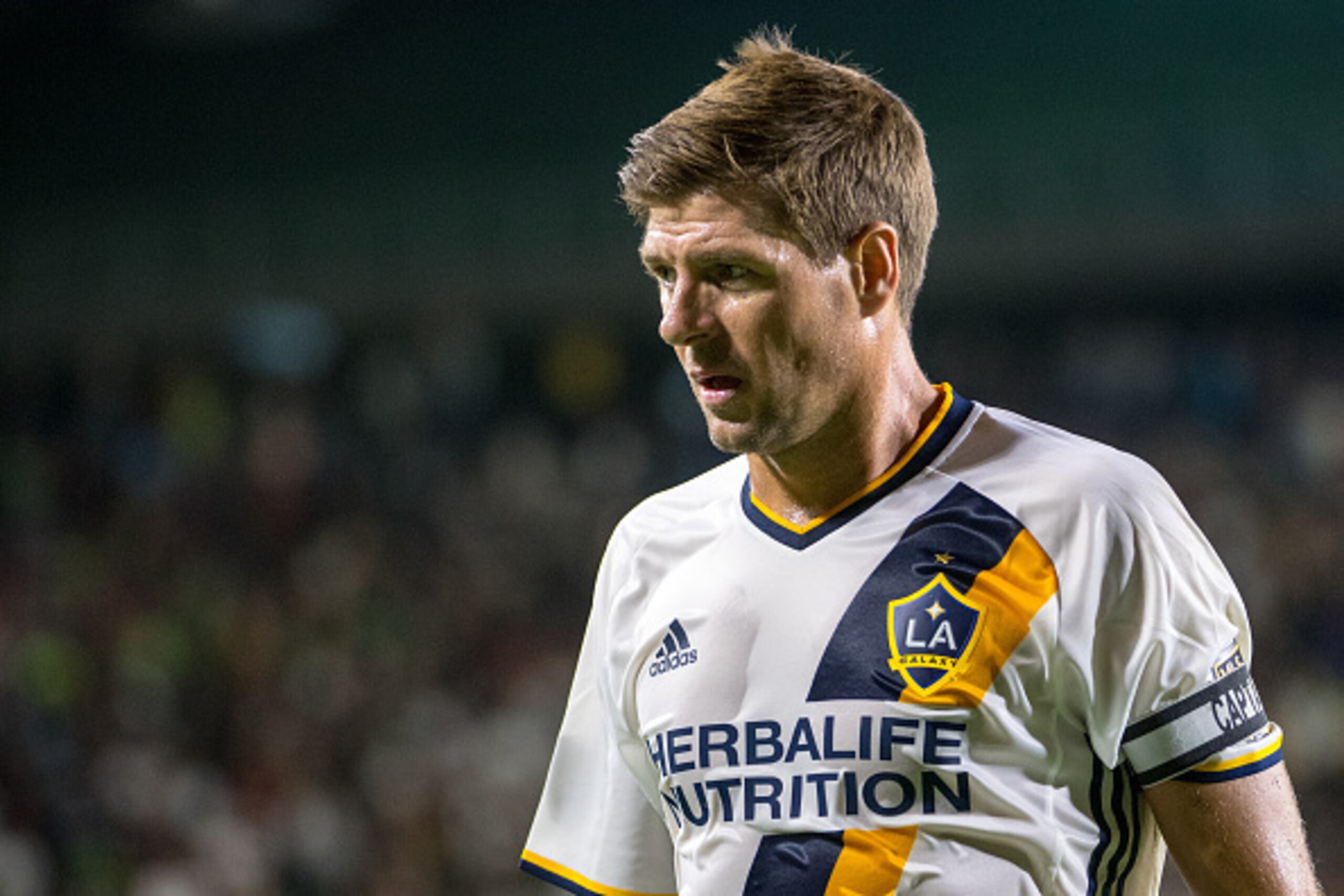 CARSON, CA - AUGUST 13: Steven Gerrard #8 of Los Angeles Galaxy during Los Angeles Galaxy's MLS match against Colorado Rapids at the StubHub Center on August 13, 2016 in Carson, California. The final score was 1-1 (Photo by Shaun Clark/Getty Images)