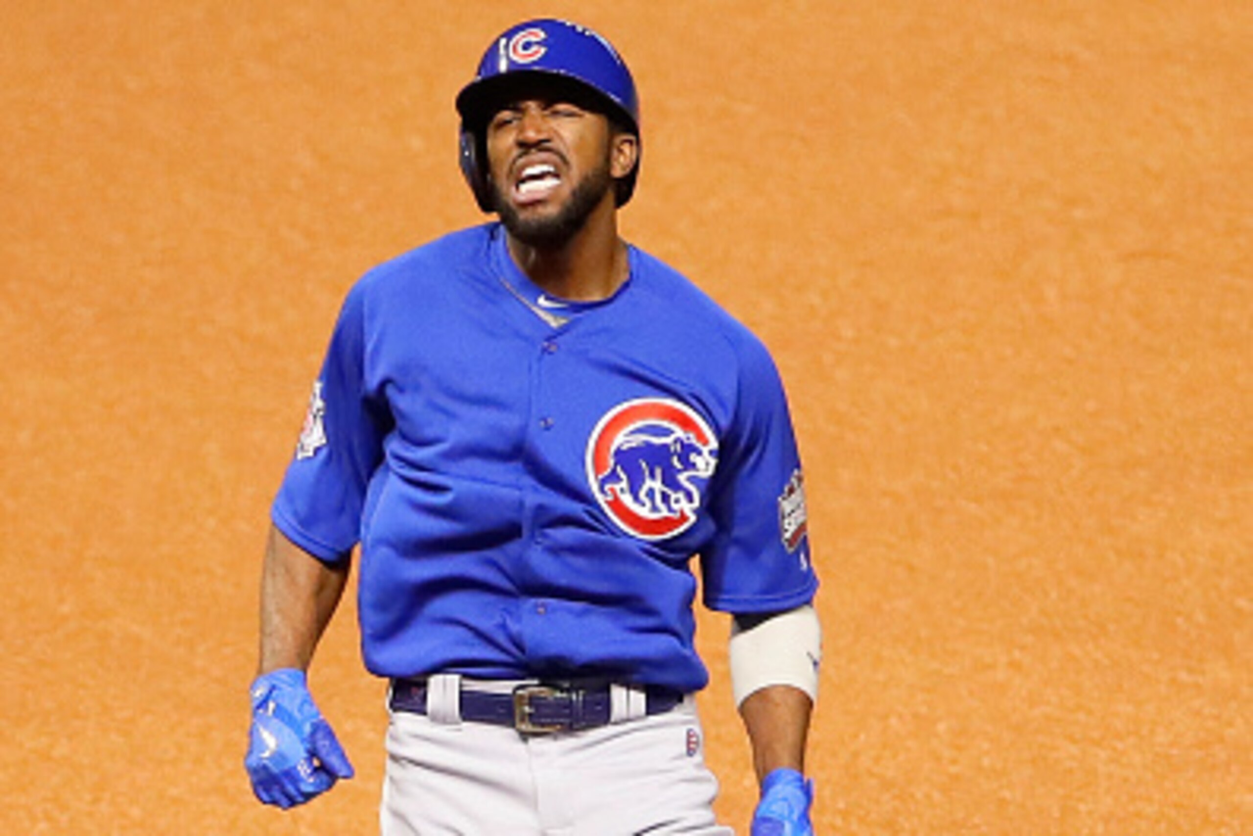 CLEVELAND, OH - NOVEMBER 02:  Dexter Fowler #24 of the Chicago Cubs celebrates after hitting a lead off home run in the first inning against the Cleveland Indians in Game Seven of the 2016 World Series at Progressive Field on November 2, 2016 in Cleveland