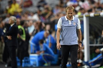 USA's Jurgen Klinsmann is seen during the Copa America Centenario third place football match against Colombia in Glendale, Arizona, United States, on June 25, 2016.  / AFP / Mark RALSTON        (Photo credit should read MARK RALSTON/AFP/Getty Images)