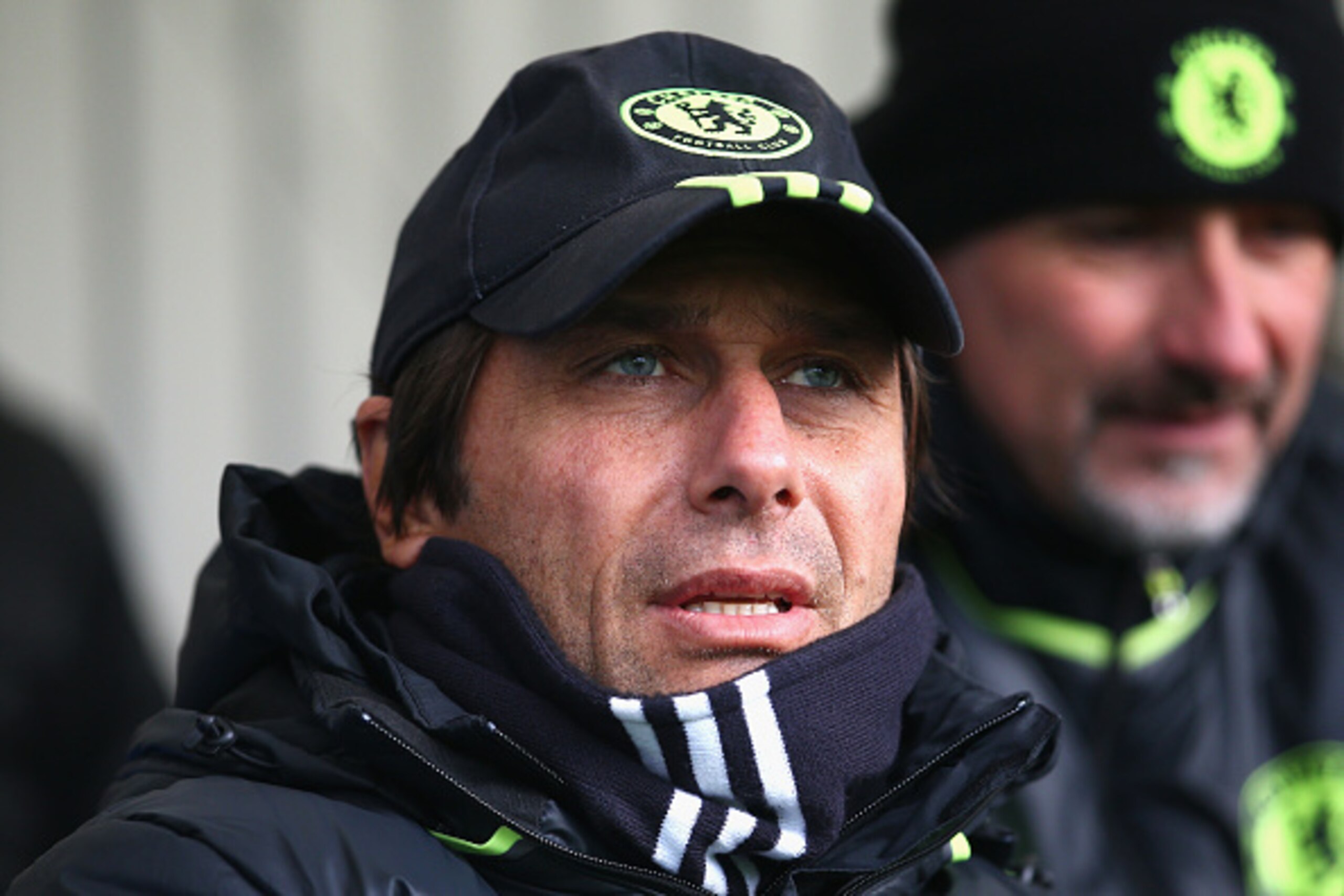 COBHAM, ENGLAND - NOVEMBER 21:  Chelsea Manager, Antonio Conte watches on during the Premier League 2 match between Chelsea and Southampton at Chelsea Training Ground on November 21, 2016 in Cobham, England.  (Photo by Alex Pantling/Getty Images)