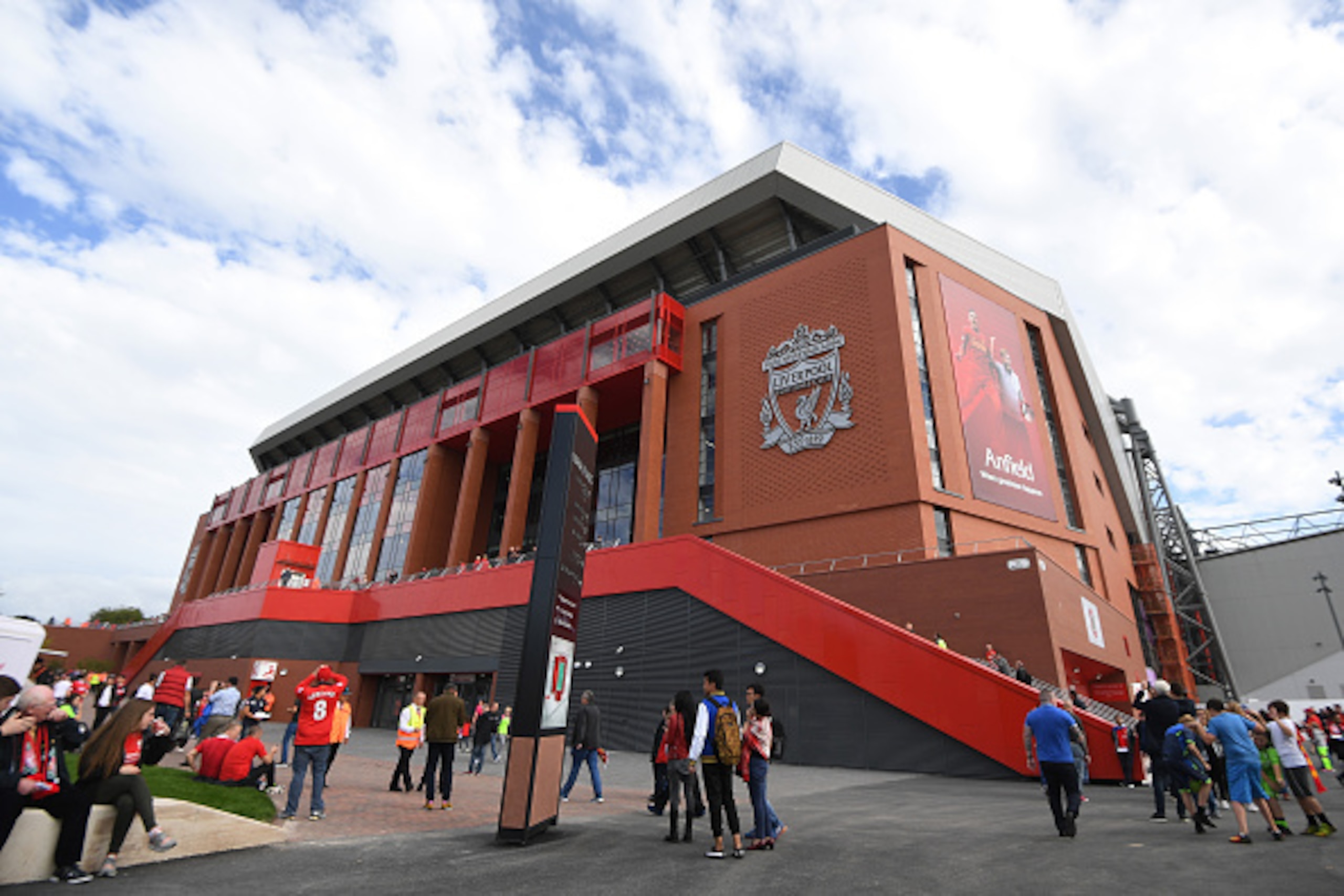 LIVERPOOL, ENGLAND - SEPTEMBER 10: General view of the main stand at Liverpool during the Premier League match between Liverpool and Leicester City at Anfield on September 10, 2016 in Liverpool, England.  (Photo by Michael Regan/Getty Images)