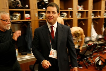 SANTA CLARA, CA - SEPTEMBER 12: CEO Jed York of the San Francisco 49ers stands in the locker room following the game against the Los Angeles Rams at Levi Stadium on September 12, 2016 in Santa Clara, California. The 49ers defeated the Rams 28-0. (Photo by