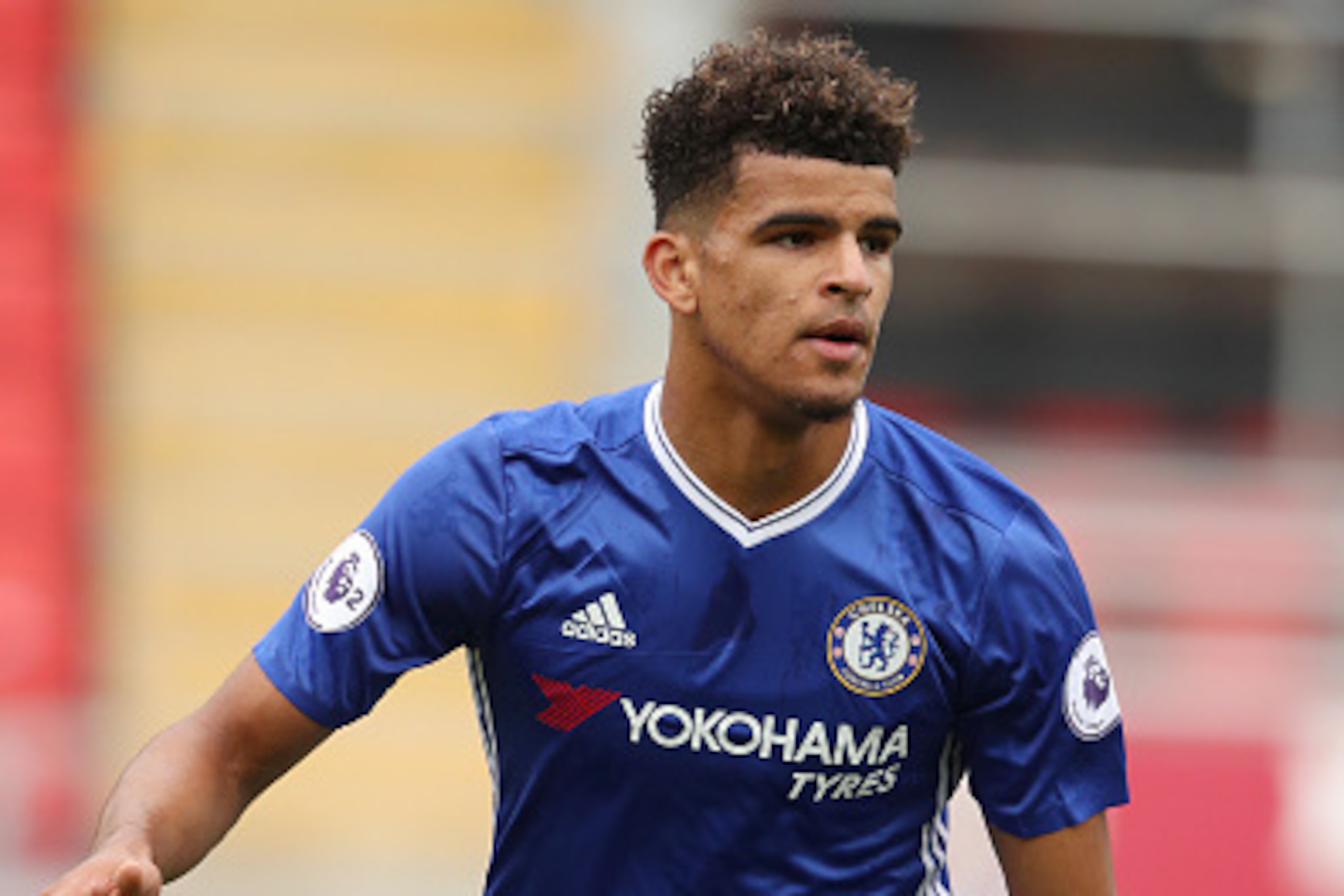 LEIGH, GREATER MANCHESTER - AUGUST 28: Dominic Solanke of Chelsea during the Premier League 2 fixture between Manchester United and Chelsea at Leigh Sports Village on August 28, 2016 in Leigh, Greater Manchester. (Photo by Matthew Ashton - AMA/Getty Image
