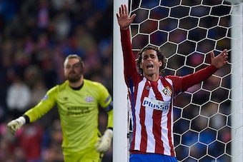MADRID, SPAIN - NOVEMBER 23: Tiago Cardoso of Atletico de Madrid reacts during the UEFA Champions League Group D match between Club Atletico de Madrid and PSV Eindhoven at Vicente Calderon Stadium on November 23, 2016 in Madrid, Spain.(Photo by fotopress/